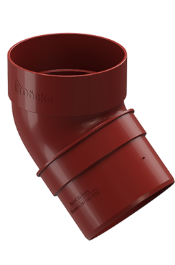 Колено водосточное 45˚ Standard Красный, (RAL 3005)